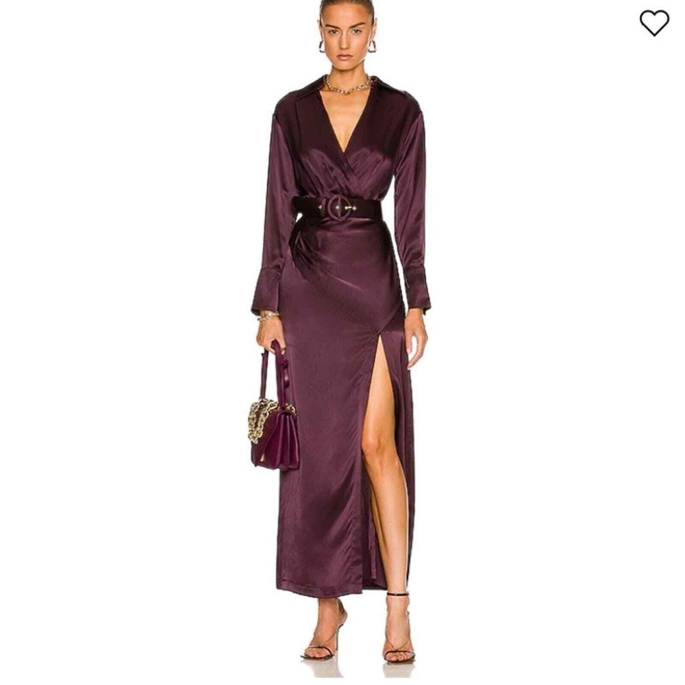 NICHOLAS 100% SILK Belted Wrap Effect Dress